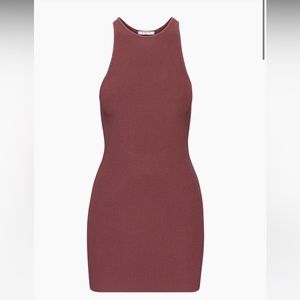 Babaton Winslet Sculpt Mini Dress-Sundried Red